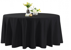 Black Round Table Cloth
