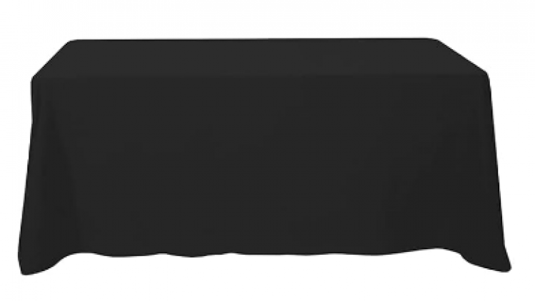 Black Rectangle Table Cloth